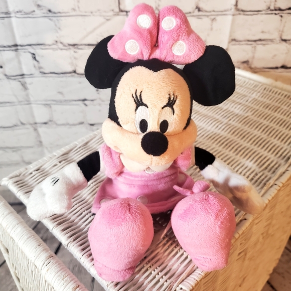 Disney Pink Polka Dot Dress Minnie Mouse Plush Toy 9" Collectable Nosta… - Picture 1 of 15